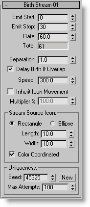 PFTools Box2 Documentation: Birth Stream Operator